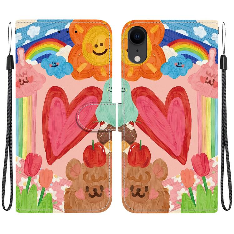 Custodia per telefono in ecopelle con texture cristallina, For iPhone X / XS, For iPhone XR