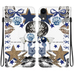 Custodia per telefono in ecopelle con texture cristallina, For iPhone X / XS, For iPhone XR