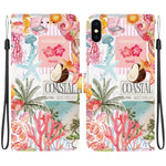 Custodia per telefono in ecopelle con texture cristallina, For iPhone XS Max, For iPhone 8 Plus / 7 Plus
