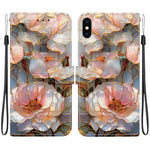 Custodia per telefono in ecopelle con texture cristallina, For iPhone XS Max, For iPhone 8 Plus / 7 Plus
