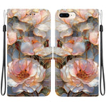 Custodia per telefono in ecopelle con texture cristallina, For iPhone XS Max, For iPhone 8 Plus / 7 Plus