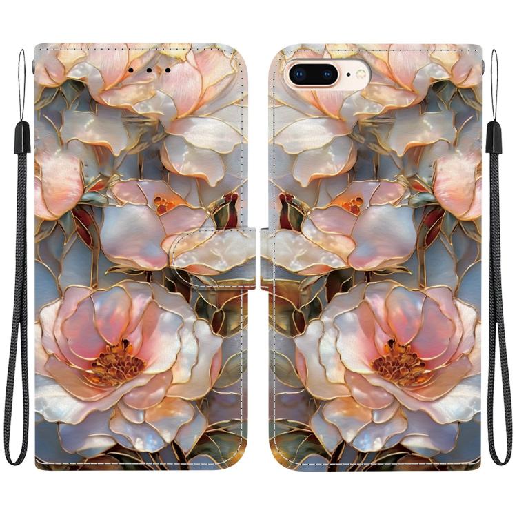 Custodia per telefono in ecopelle con texture cristallina, For iPhone XS Max, For iPhone 8 Plus / 7 Plus