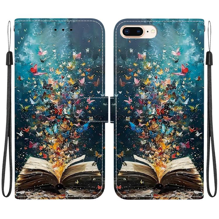 Custodia per telefono in ecopelle con texture cristallina, For iPhone XS Max, For iPhone 8 Plus / 7 Plus
