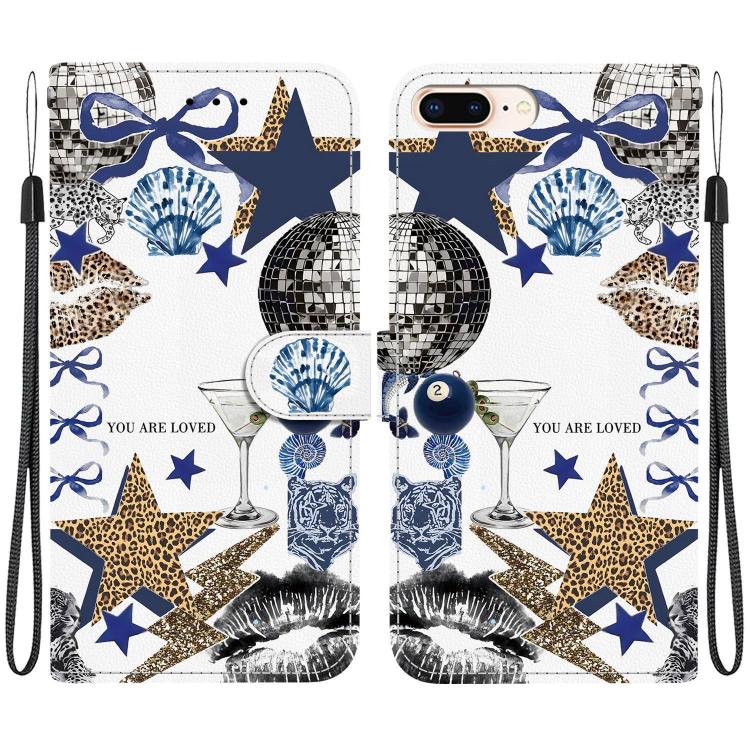 Custodia per telefono in ecopelle con texture cristallina, For iPhone XS Max, For iPhone 8 Plus / 7 Plus