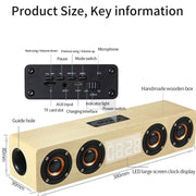 Altoparlante Bluetooth W8C in legno con subwoofer