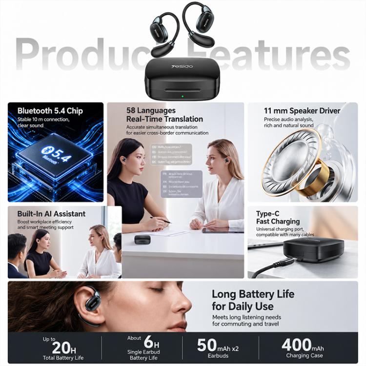 Auricolari wireless Yesido YSP33 AI Translate OWS