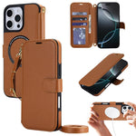 Custodia per telefono in ecopelle con texture litchi, magnetica, RFID, con tracolla e cinturino da polso., For iPhone 16 Pro Max, For iPhone 16 Pro