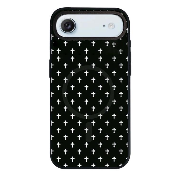 Custodia per telefono ibrida in PC e TPU con doppia chiusura magnetica e motivo a croce stellare., For iPhone 17 Pro Max, For iPhone 17 Pro, For iPhone 17, For iPhone Air