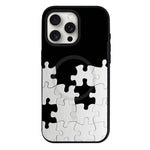 Custodia per telefono ibrida in PC e TPU con doppia chiusura magnetica e motivo a croce stellare., For iPhone 15 Pro Max, For iPhone 15 Pro, For iPhone 15 Plus, For iPhone 15
