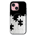 Custodia per telefono ibrida in PC e TPU con doppia chiusura magnetica e motivo a croce stellare., For iPhone 15 Pro Max, For iPhone 15 Pro, For iPhone 15 Plus, For iPhone 15