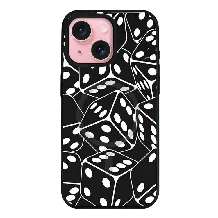 Custodia per telefono ibrida in PC e TPU con doppia chiusura magnetica e motivo a croce stellare., For iPhone 15 Pro Max, For iPhone 15 Pro, For iPhone 15 Plus, For iPhone 15