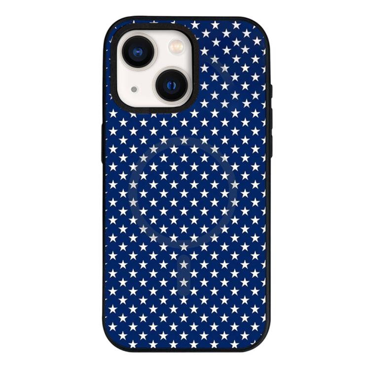 Custodia per telefono ibrida in PC e TPU con doppia chiusura magnetica e motivo a croce stellare., For iPhone 14 Plus, For iPhone 14, For iPhone 14 Pro, For iPhone 14 Pro Max
