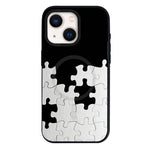 Custodia per telefono ibrida in PC e TPU con doppia chiusura magnetica e motivo a croce stellare., For iPhone 14 Plus, For iPhone 14, For iPhone 14 Pro, For iPhone 14 Pro Max