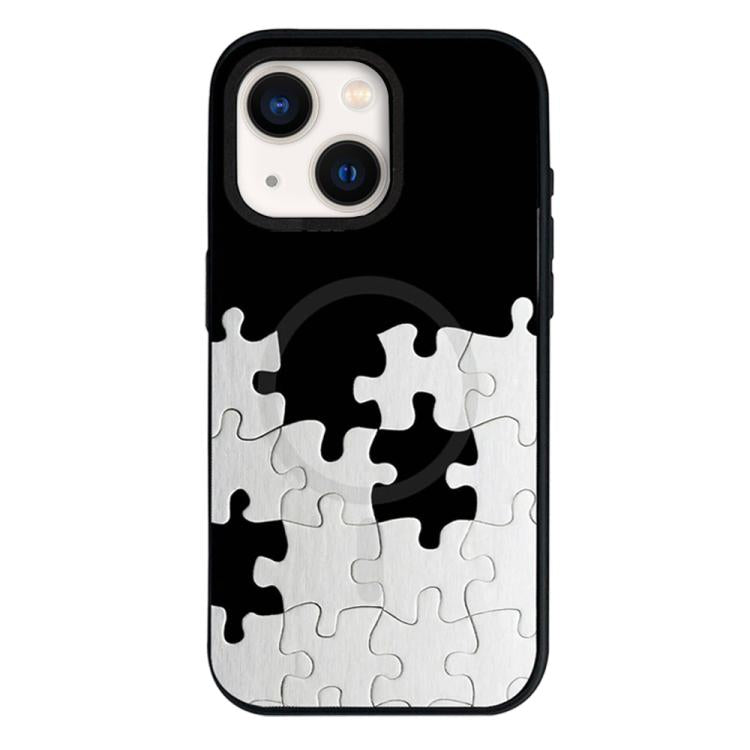 Custodia per telefono ibrida in PC e TPU con doppia chiusura magnetica e motivo a croce stellare., For iPhone 14 Plus, For iPhone 14, For iPhone 14 Pro, For iPhone 14 Pro Max