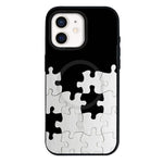 Custodia per telefono ibrida in PC e TPU con doppia chiusura magnetica e motivo a croce stellare., For iPhone 13 Pro Max, For iPhone 13 Pro, For iPhone 13, For iPhone 12