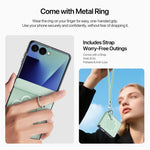 Custodia per telefono con anello pieghevole e cordino della serie LUVY di DUX DUCIS., For Galaxy Z Flip8 5G