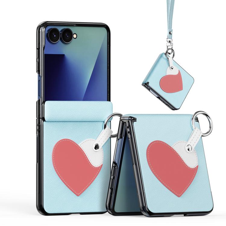 Custodia per telefono con anello pieghevole e cordino della serie LUVY di DUX DUCIS., For Galaxy Z Flip8 5G