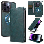 Custodia per telefono in ecopelle vegana con texture in pelle bovina, protezione RFID, rimovibile e magnetica 2 in 1., For iPhone 14 Pro, For iPhone 14 Pro Max, For iPhone 13 Pro Max, For iPhone 13 Pro