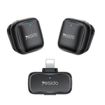 Yesido KR28 1 to 2 Standard Noise Reduction Wireless Lavalier Microphone with 8 Pin Receiver