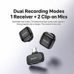Yesido KR28 1 to 2 Standard Noise Reduction Wireless Lavalier Microphone with 8 Pin Receiver