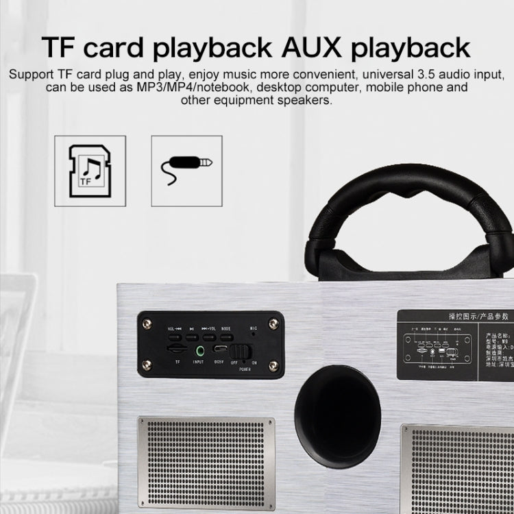 Altoparlante Bluetooth portatile W9 in legno