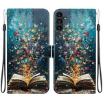Custodia per telefono in ecopelle con texture cristallina, For Galaxy A16 5G / 4G, For Galaxy A15 5G / 4G