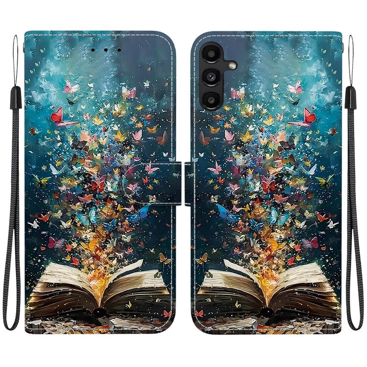 Custodia per telefono in ecopelle con texture cristallina, For Galaxy A16 5G / 4G, For Galaxy A15 5G / 4G