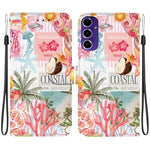 Custodia per telefono in ecopelle con texture cristallina, For Galaxy A16 5G / 4G, For Galaxy A15 5G / 4G