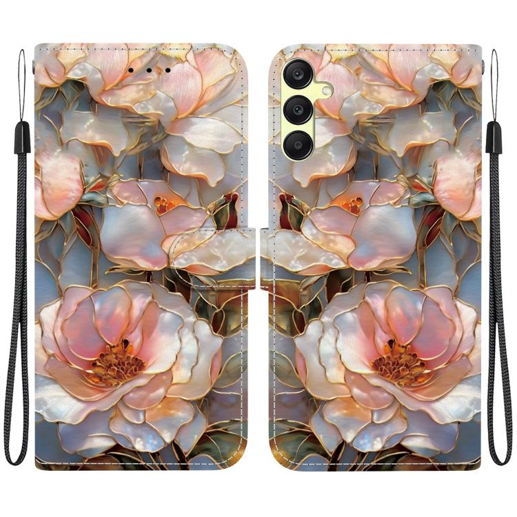 Custodia per telefono in ecopelle con texture cristallina, For Galaxy A05s, For Galaxy A25 5G