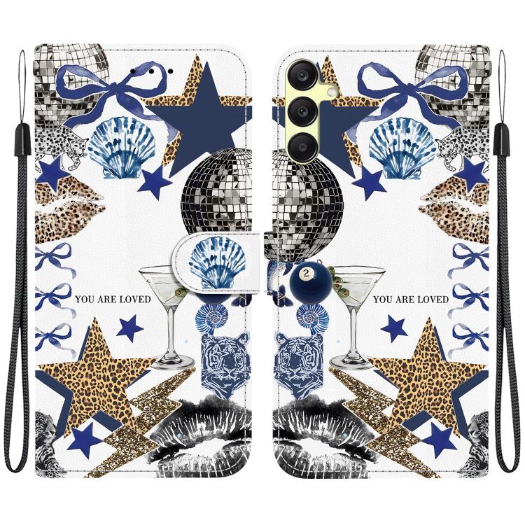 Custodia per telefono in ecopelle con texture cristallina, For Galaxy A05s, For Galaxy A25 5G