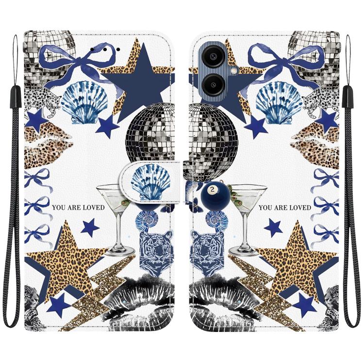 Custodia per telefono in ecopelle con texture cristallina, For Galaxy A07 / A06, For Galaxy A56 5G