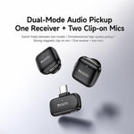 Yesido KR29 1 to 2 Standard Noise Reduction Wireless Lavalier Microphone with Type-C Receiver