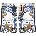 Custodia per telefono in ecopelle con texture cristallina, For Galaxy S22 5G