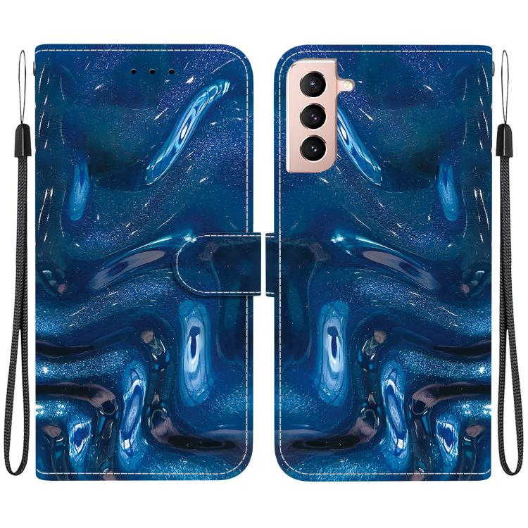 Custodia per telefono in ecopelle con texture cristallina, For Galaxy S22 Ultra 5G, For Galaxy S22+ 5G