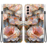 Custodia per telefono in ecopelle con texture cristallina, For Galaxy S22 Ultra 5G, For Galaxy S22+ 5G