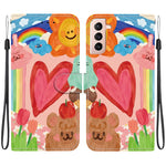 Custodia per telefono in ecopelle con texture cristallina, For Galaxy S22 Ultra 5G, For Galaxy S22+ 5G