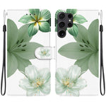 Custodia per telefono in ecopelle con texture cristallina, For Galaxy S22 Ultra 5G, For Galaxy S22+ 5G