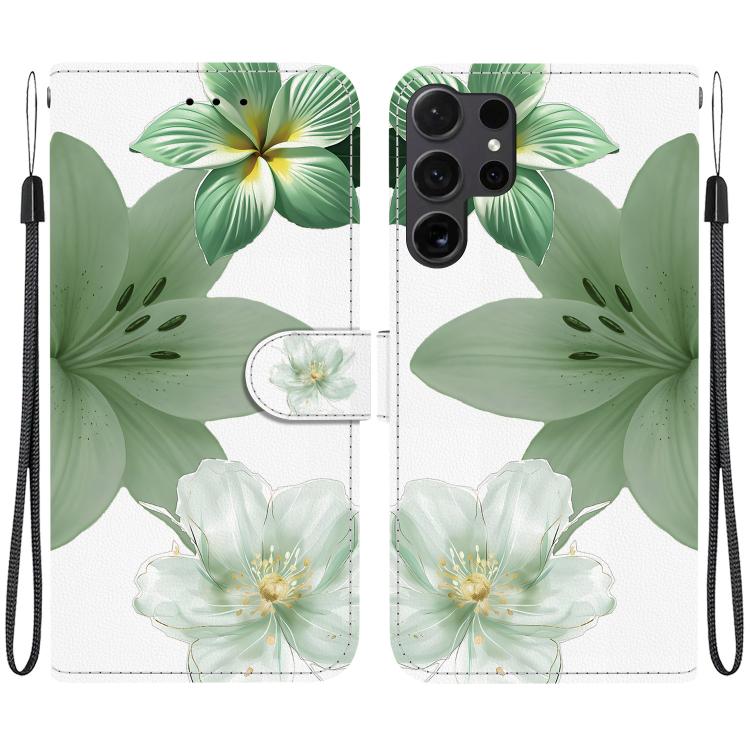 Custodia per telefono in ecopelle con texture cristallina, For Galaxy S22 Ultra 5G, For Galaxy S22+ 5G