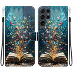 Custodia per telefono in ecopelle con texture cristallina, For Galaxy S22 Ultra 5G, For Galaxy S22+ 5G