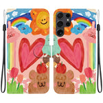 Custodia per telefono in ecopelle con texture cristallina, For Galaxy S22 Ultra 5G, For Galaxy S22+ 5G