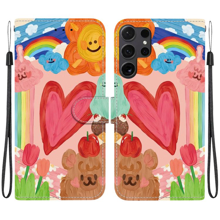 Custodia per telefono in ecopelle con texture cristallina, For Galaxy S22 Ultra 5G, For Galaxy S22+ 5G