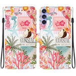 Custodia per telefono in ecopelle con texture cristallina, For Galaxy S24 5G, For Galaxy S23 FE 5G