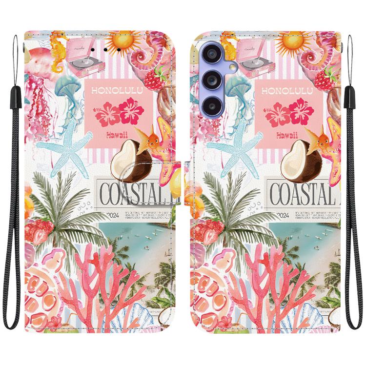Custodia per telefono in ecopelle con texture cristallina, For Galaxy S24 5G, For Galaxy S23 FE 5G