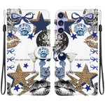 Custodia per telefono in ecopelle con texture cristallina, For Galaxy S24 5G, For Galaxy S23 FE 5G