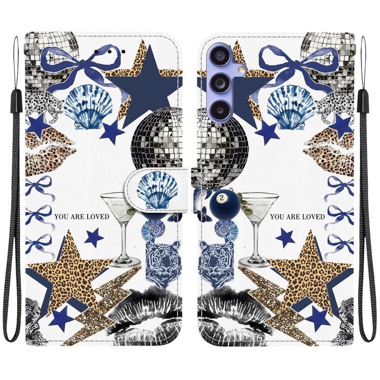 Custodia per telefono in ecopelle con texture cristallina, For Galaxy S24 5G, For Galaxy S23 FE 5G