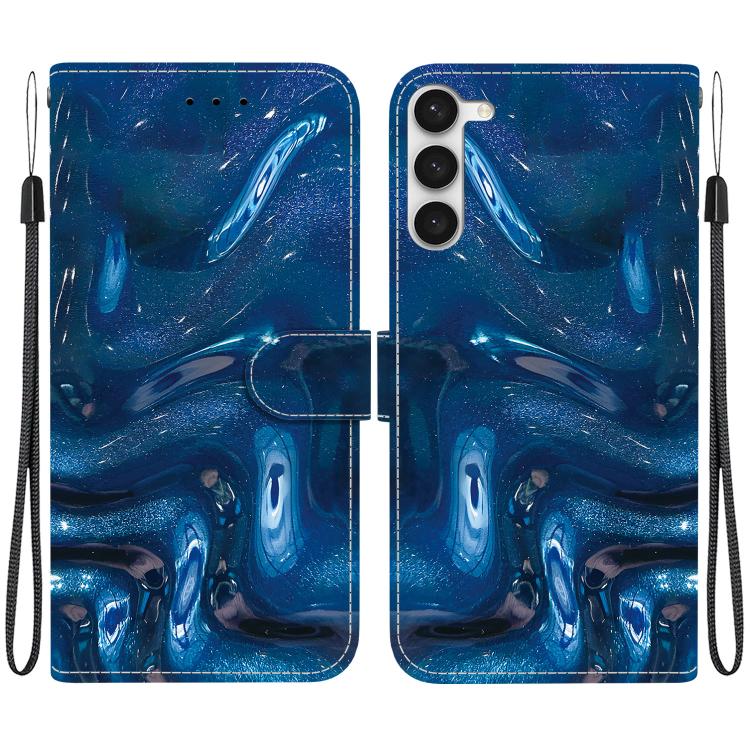 Custodia per telefono in ecopelle con texture cristallina, For Galaxy S23 Ultra 5G, For Galaxy S23+ 5G