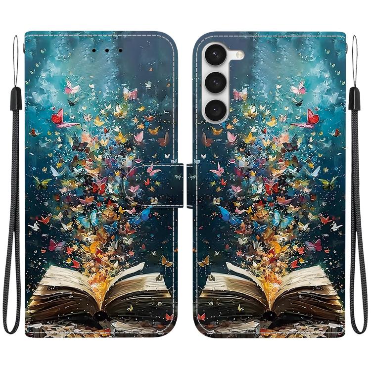 Custodia per telefono in ecopelle con texture cristallina, For Galaxy S23 Ultra 5G, For Galaxy S23+ 5G