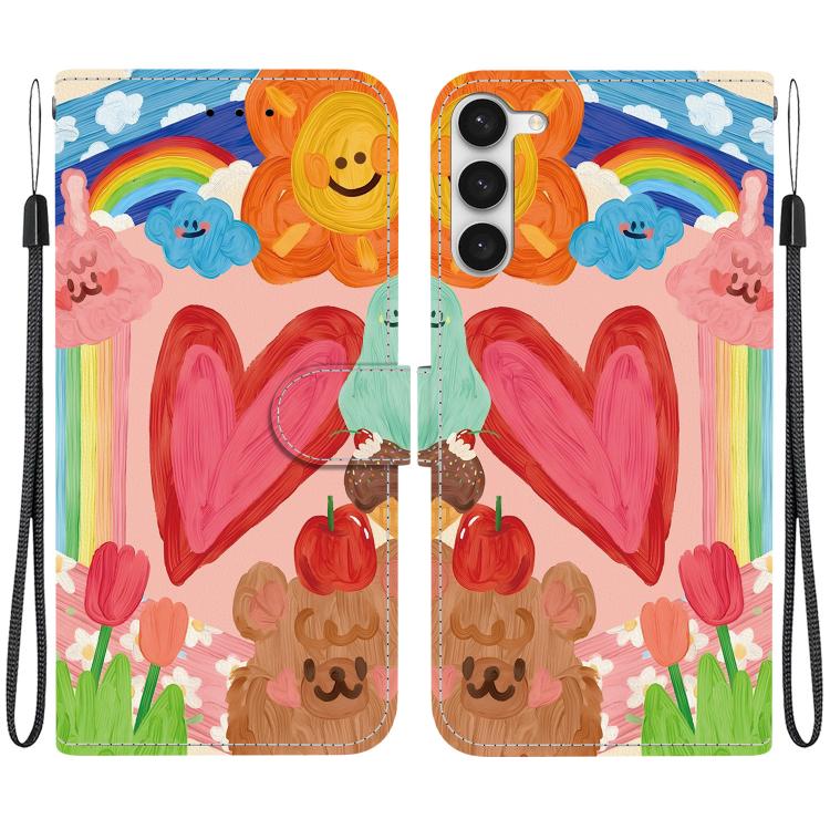 Custodia per telefono in ecopelle con texture cristallina, For Galaxy S23 Ultra 5G, For Galaxy S23+ 5G