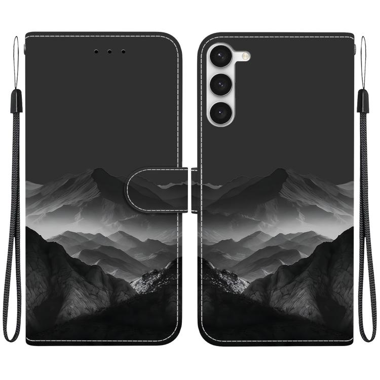 Custodia per telefono in ecopelle con texture cristallina, For Galaxy S23 Ultra 5G, For Galaxy S23+ 5G