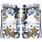 Custodia per telefono in ecopelle con texture cristallina, For Galaxy S23 Ultra 5G, For Galaxy S23+ 5G